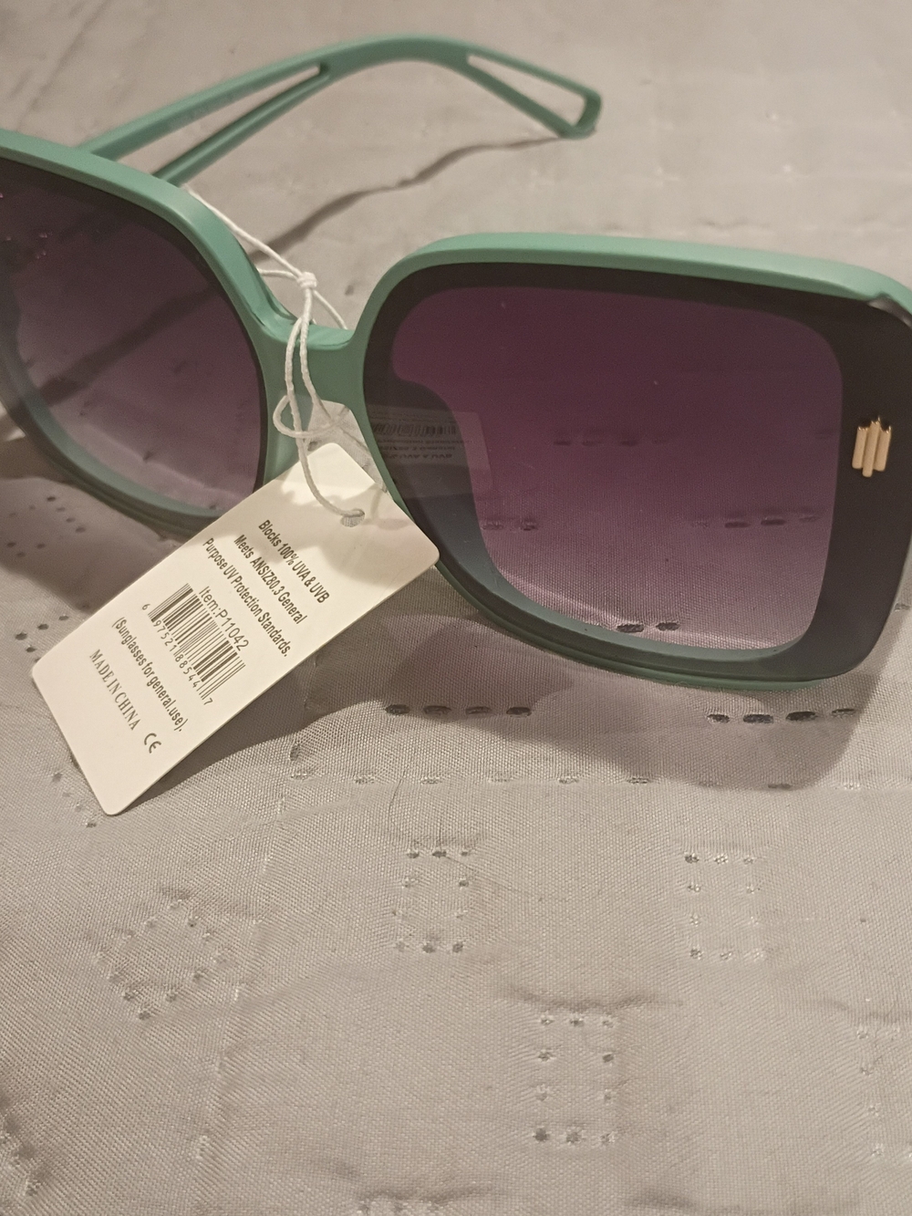Mint Green Sunglasses with Gradient Lenses